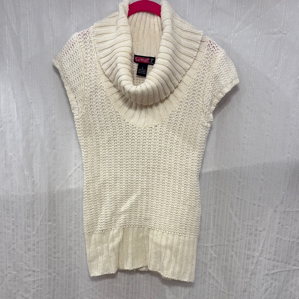 Say What? Y2K Cowl Neck Sweater